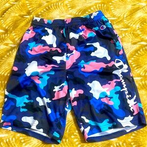 Pink,blue,white cami Champions shorts